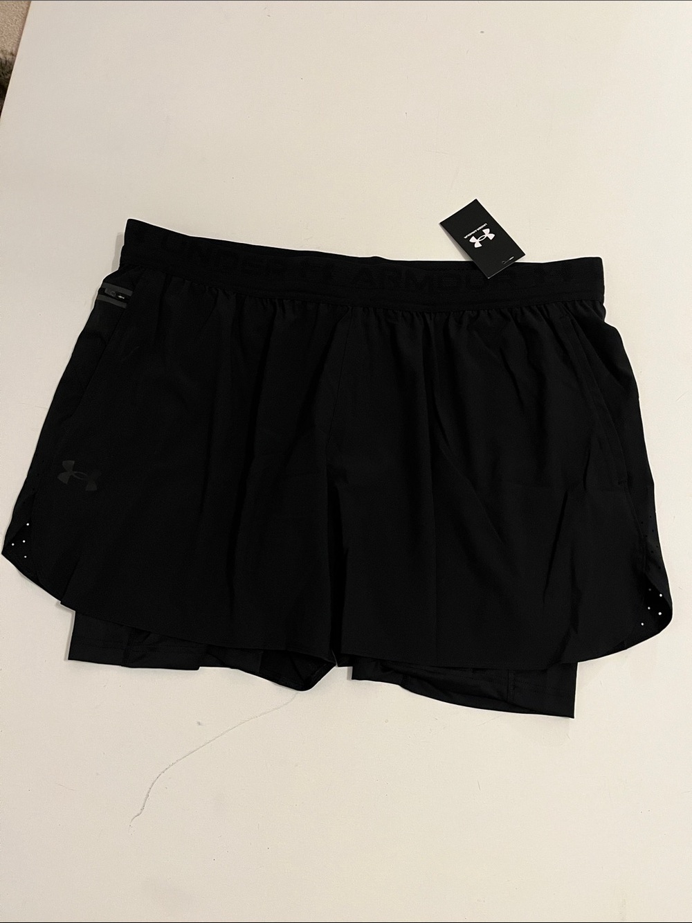 Under Armour  2 in 1 Running  Shorts Men's 3XL Black 1378604 $70